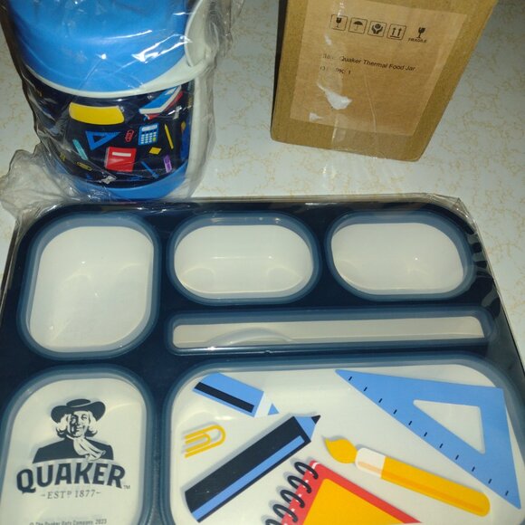 NIB Quaker Thermal Food Jar and Snack Box - Picture 8 of 15